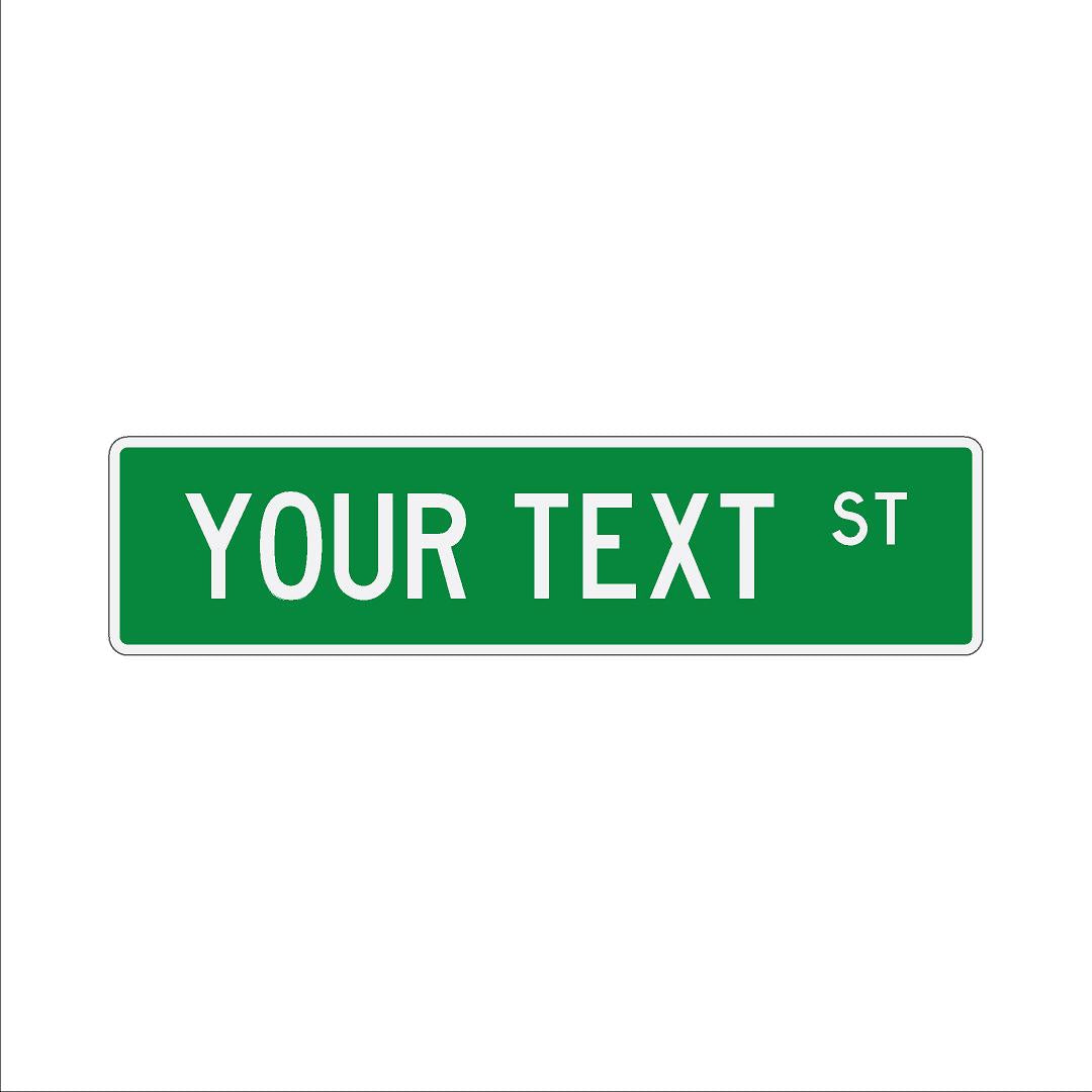 Green street sign