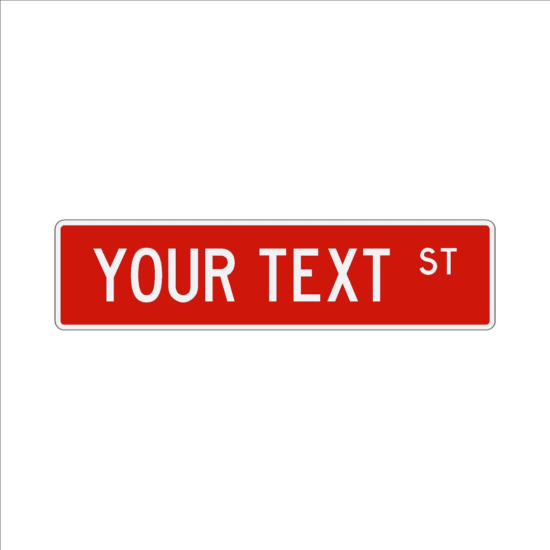 Red street sign